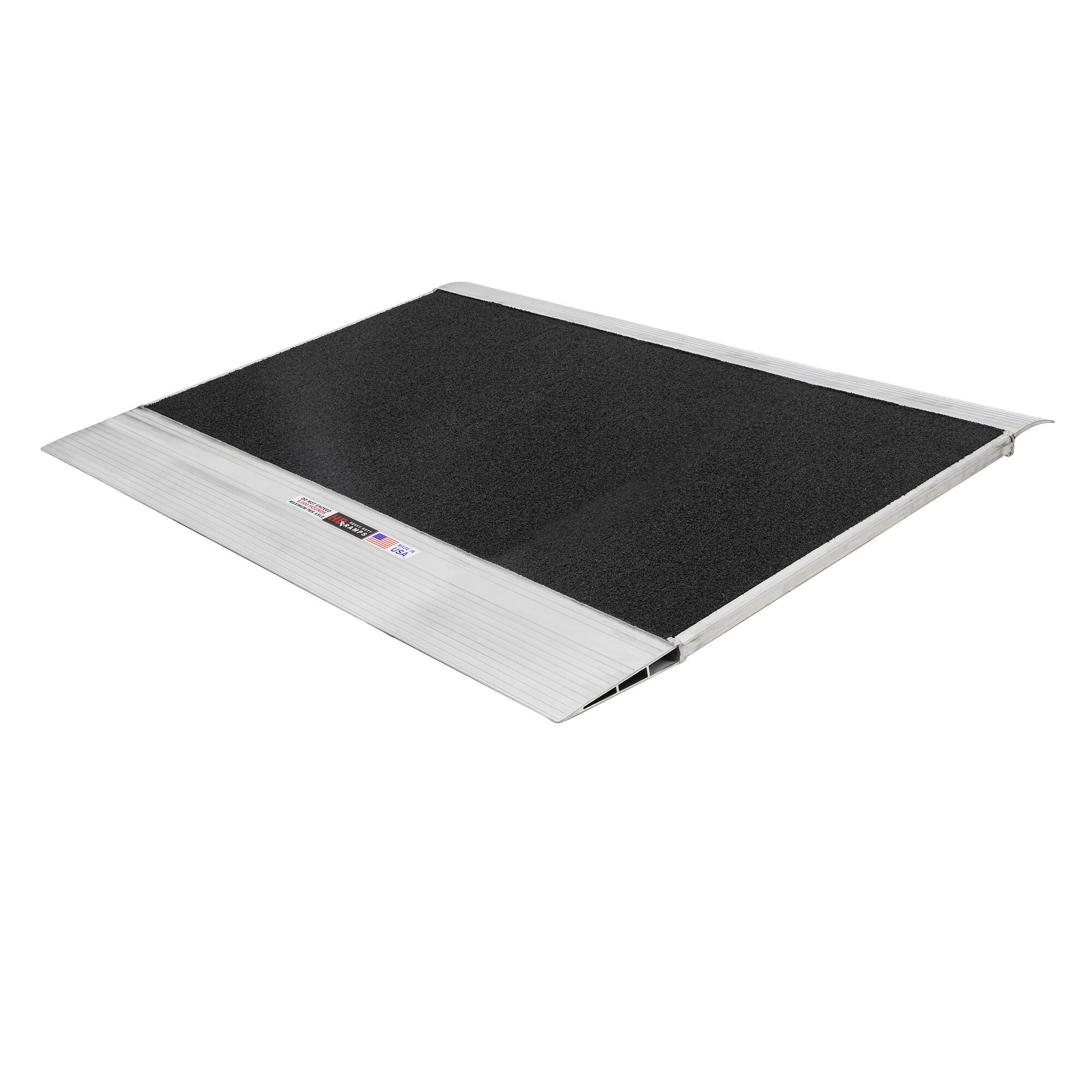 Silver Spring Grit-Coat Shipping Container Ramp - 48in. x 63in., 12,000 Lb. Per Axle Capacity, Aluminum, Model# 12-63-048-06-Grit